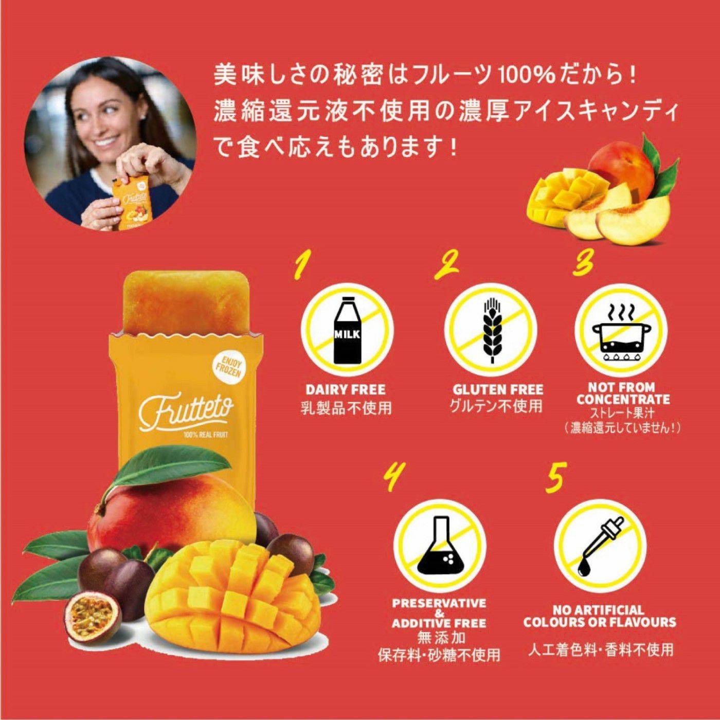 FRUTTETO ピーチ＆ペアー（5個入り） FRUTTETO（フルッテート
