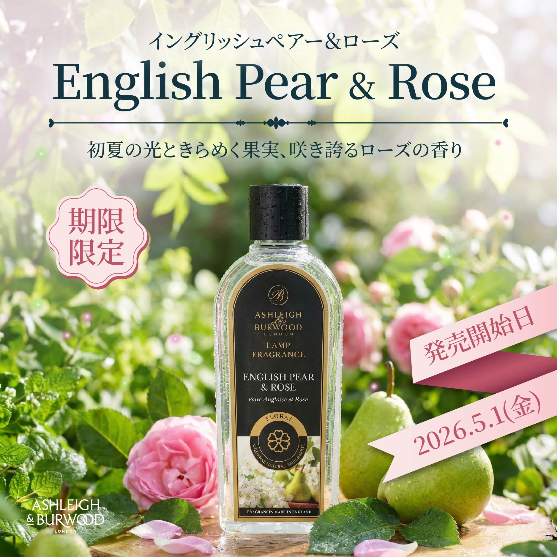 ランプフレグランス イングリッシュペアー＆ローズ 500ml フレグランス